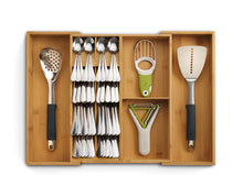 Load image into Gallery viewer, DrawerStore™ Bamboo Expanding Cutlery, Utensil & Gadgets Organiser