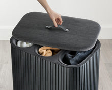 Load image into Gallery viewer, Tota Trio Luxe 90L Laundry Basket Black