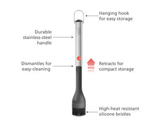 Load image into Gallery viewer, GrillOut™ Black BBQ Silicone Basting Brush with Extending Handle