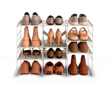 Load image into Gallery viewer, Level™ Plus Large Adjustable Shoe Rack Ecru