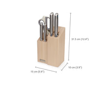 Load image into Gallery viewer, Elevate™ Fusion 5-piece Knife & Scissor Set with Beechwood Block