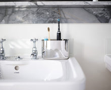 Load image into Gallery viewer, EasyStore™ Luxe Stainless-Steel Toothbrush Caddy Large