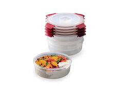 Load image into Gallery viewer, Nest™ Lock 4-Piece Red 1L Round Food Container Set