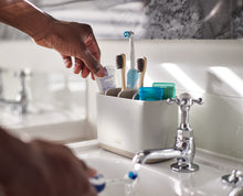 Load image into Gallery viewer, EasyStore™ Matt Ecru Toothbrush Holder Large