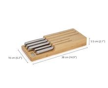 Load image into Gallery viewer, Elevate™ Steel Knife Set with In-Drawer Bamboo Storage Tray