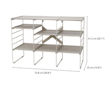 Load image into Gallery viewer, Level™ Plus Large Adjustable Shoe Rack Ecru