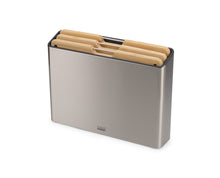 Load image into Gallery viewer, Folio™ Steel Bamboo 3-piece Chopping Board Set