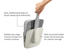 Load image into Gallery viewer, CleanTech™ Wall-Mounted Dustpan & Brush Set