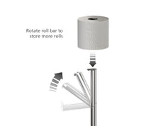 Load image into Gallery viewer, EasyStore™ Luxe 2-in-1 Stainless-Steel Toilet Roll Stand