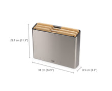 Load image into Gallery viewer, Folio™ Steel Bamboo 3-piece Chopping Board Set