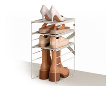 Load image into Gallery viewer, Level™ Adjustable Shoe Rack Ecru