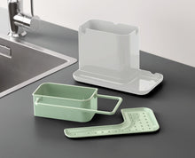 Load image into Gallery viewer, Caddy™ Kitchen Sink Organiser - Stone/ Green