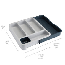 Load image into Gallery viewer, DrawerStore™ Expandable Cutlery Tray - Grey/ Dark Grey