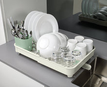 Load image into Gallery viewer, Extend™ Expandable Dish Drainer - Stone/ Green