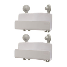 Load image into Gallery viewer, EasyStore™ White 2-piece Corner Shower Shelf Set