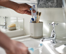 Load image into Gallery viewer, EasyStore™ Matt Ecru Toothbrush Holder