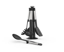 Load image into Gallery viewer, Elevate™ Stainless-Steel Silicone 5-Piece Utensils Carousel Set