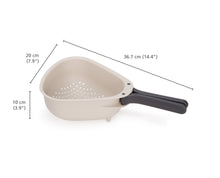 Load image into Gallery viewer, Droplet Large White Colander with Folding Handle