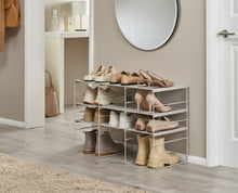 Load image into Gallery viewer, Level™ Plus Large Adjustable Shoe Rack Ecru