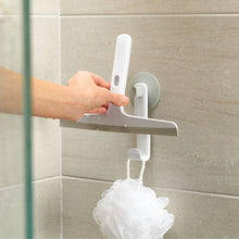 Load image into Gallery viewer, EasyStore™ Light Grey Shower Squeegee with Storage Hook