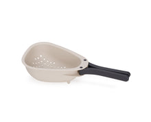Load image into Gallery viewer, Droplet Mini White Colander with Folding Handle