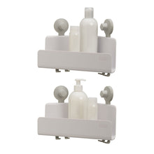 Load image into Gallery viewer, EasyStore™ White 2-piece Corner Shower Shelf Set