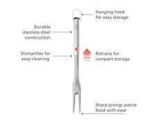 Load image into Gallery viewer, GrillOut™ Stainless-Steel BBQ Fork with Extending Handle