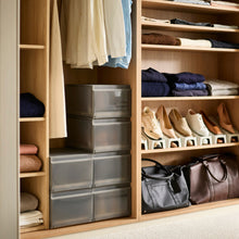 Load image into Gallery viewer, ShoeCase 6-piece Shoe Storage Box Grey