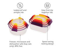 Load image into Gallery viewer, Nest™ Lock 8-Piece Multicolour Mixed Food Container Set