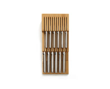 Load image into Gallery viewer, DrawerStore™ Bamboo 2-Tier Knife Organiser Large