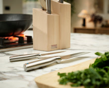 Load image into Gallery viewer, Elevate™ Fusion 5-piece Knife & Scissor Set with Beechwood Block