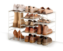 Load image into Gallery viewer, Level™ Plus Large Adjustable Shoe Rack Ecru