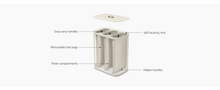 Load image into Gallery viewer, Tota Trio 90L Laundry Separation Basket - Ecru