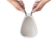 Load image into Gallery viewer, Droplet Mini White Colander with Folding Handle