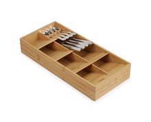 Load image into Gallery viewer, DrawerStore™ Bamboo Cutlery Organiser Large