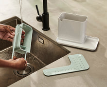 Load image into Gallery viewer, Caddy™ Kitchen Sink Organiser - Stone/ Green