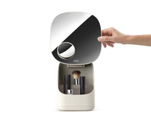Load image into Gallery viewer, Viva Pedestal Mirror with Cosmetic Organiser