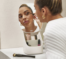 Load image into Gallery viewer, Viva Pedestal Mirror with Cosmetic Organiser