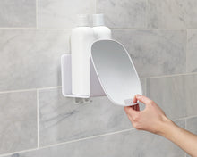 Load image into Gallery viewer, EasyStore™ White Shower Shelf with Removable Mirror