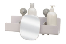 Load image into Gallery viewer, EasyStore™ White Shower Shelf with Removable Mirror Large