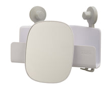 Load image into Gallery viewer, EasyStore™ White Corner Shower Shelf with Removable Mirror