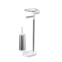 Load image into Gallery viewer, EasyStore™ Plus Stainless-Steel Toilet Roll Holder with Toilet Brush