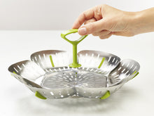 Load image into Gallery viewer, Bloom™ Steel Folding Steamer Basket
