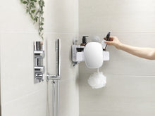 Load image into Gallery viewer, EasyStore™ White Corner Shower Shelf with Removable Mirror