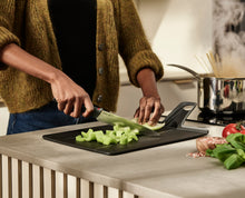 Load image into Gallery viewer, Chop2Pot™ Plus Folding Chopping Board Regular - Black