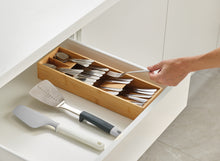 Load image into Gallery viewer, DrawerStore™ Bamboo Compact Cutlery Organiser