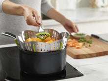 Load image into Gallery viewer, Bloom™ Steel Folding Steamer Basket