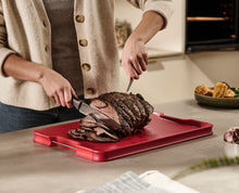 Load image into Gallery viewer, Cut&Carve™ Plus Multi-Function Chopping Board Large - Red
