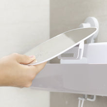 Load image into Gallery viewer, EasyStore™ White Shower Shelf with Removable Mirror Large