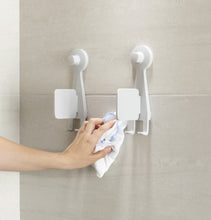 Load image into Gallery viewer, EasyStore™ White Shower Shelf with Removable Mirror Large